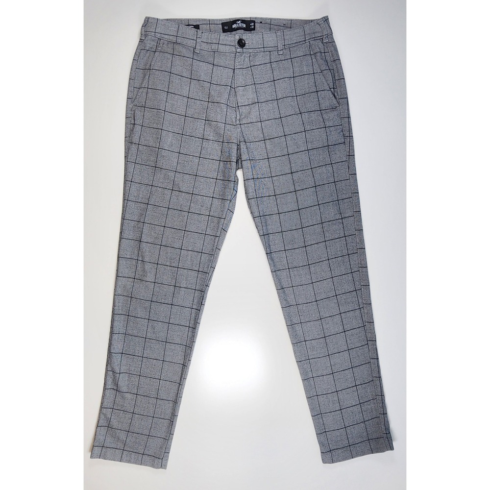 Hollister Skinny Chino Men's‎ Pants Size 32 Minimalist Y2K Plaid
